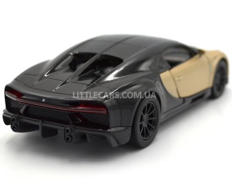Игрушечная металлическая машинка Bugatti Chiron Super Sport 1:36 Kinsmart KT5423W черно-золотая KT5423WG фото
