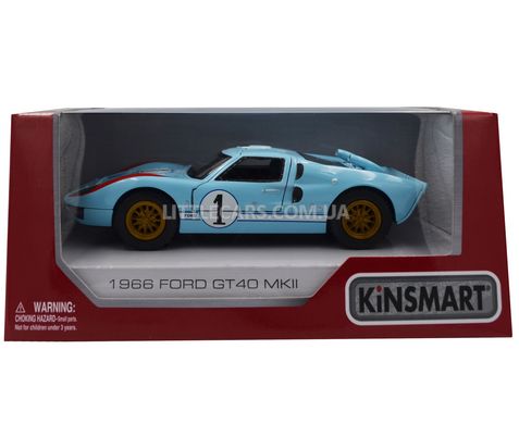 Іграшкова металева машинка Kinsmart KT5427WF Ford GT40 MKII Heritage блакитний KT5427WFB фото