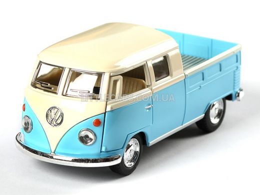 Металлическая модель машины Kinsmart Volkswagen Double Cab 1963 Pick-UP голубой KT5387WYB фото