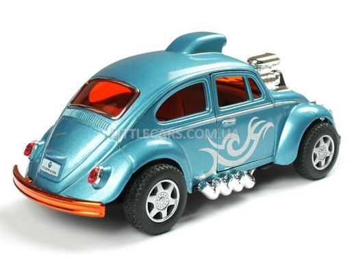 Іграшкова металева машинка Kinsmart Volkswagen Beetle Custom Dragracer блакитний KT5405WGB фото