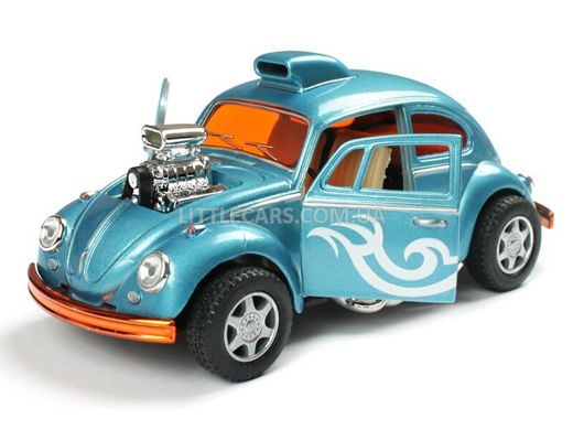 Металлическая модель машины Kinsmart Volkswagen Beetle Custom Dragracer голубой KT5405WGB фото