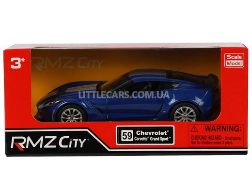 Моделька машины RMZ City Chevrolet Corvette Grand Sport 1:37 синий 554039CB фото