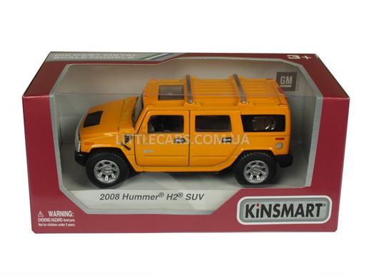 Моделька машины Kinsmart Hummer H2 SUV 2008 желтый KT5337WY фото