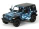 Металлическая модель машины Kinsmart Jeep Wrangler в синем камуфляже KT5420WBB фото 2