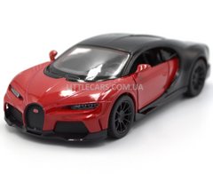 Іграшкова металева машинка Bugatti Chiron Super Sport 1:36 Kinsmart KT5423W чорно-червона KT5423WR фото