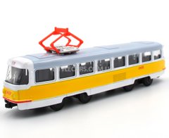 Трамвай 1:80 біло-жовтий 6411ABD фото