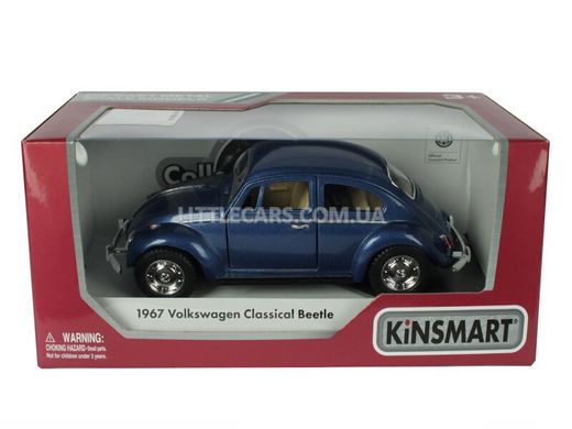 Іграшкова металева машинка Kinsmart Volkswagen Beetle Classical 1967 синій KT5057WB фото