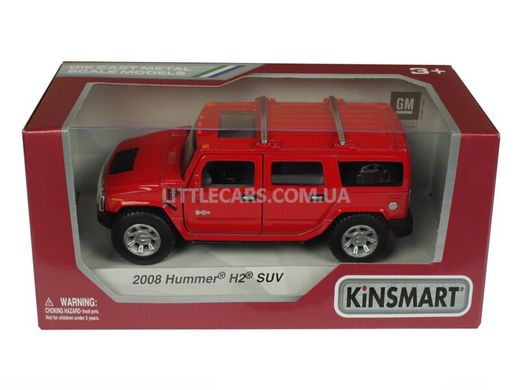 Іграшкова металева машинка Kinsmart Hummer H2 SUV 2008 червоний KT5337WR фото