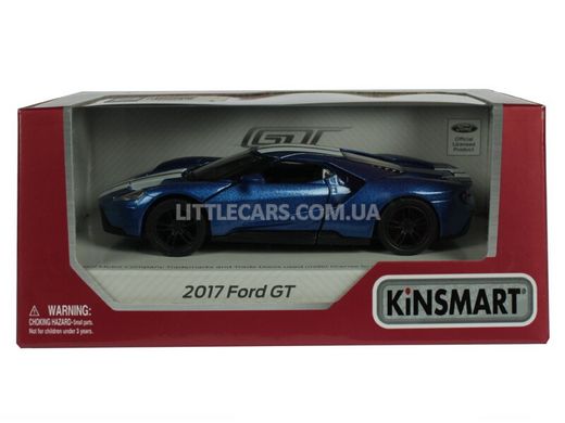 Іграшкова металева машинка Kinsmart Ford GT 2017 синій з наклейкою KT5391WFB фото