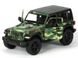 Іграшкова металева машинка Kinsmart Jeep Wrangler в зеленому камуфляжі KT5420WBGN фото 2