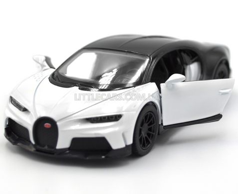 Іграшкова металева машинка Bugatti Chiron Super Sport 1:36 Kinsmart KT5423W чорно-біла KT5423WW фото