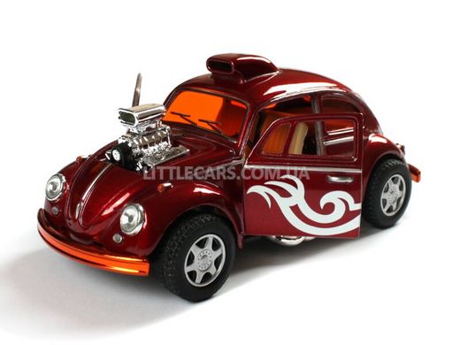 Іграшкова металева машинка Kinsmart Volkswagen Beetle Custom Dragracer червоний KT5405WR фото