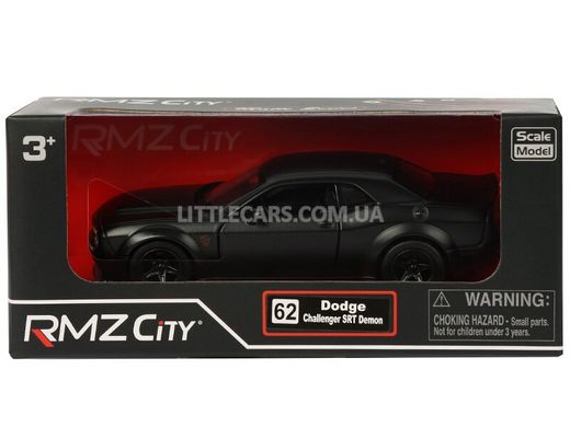 Моделька машины RMZ City Dodge Challenger SRT Demon черный матовый 554040MBL фото