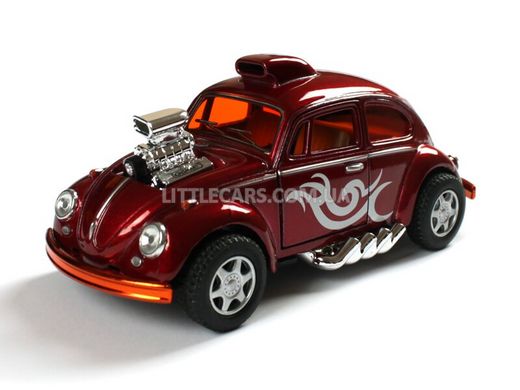 Металлическая модель машины Kinsmart Volkswagen Beetle Custom Dragracer красный KT5405WR фото