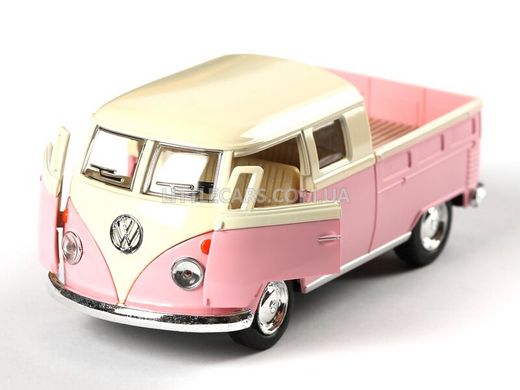 Металлическая модель машины Kinsmart Volkswagen Double Cab 1963 Pick-UP розовый KT5387WY фото