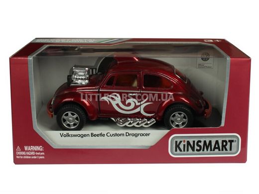 Металлическая модель машины Kinsmart Volkswagen Beetle Custom Dragracer красный KT5405WR фото