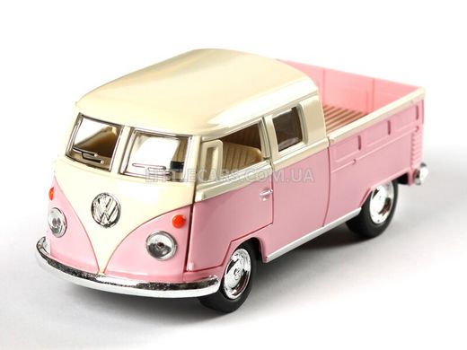 Металлическая модель машины Kinsmart Volkswagen Double Cab 1963 Pick-UP розовый KT5387WY фото