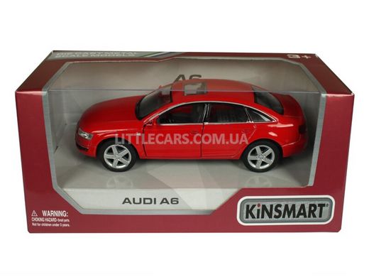 Іграшкова металева машинка Kinsmart Audi A6 червона KT5303WR фото