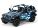 Металлическая модель машины Kinsmart Jeep Wrangler Cabrio синий камуфляж KT5420WAB фото 2
