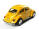 Іграшкова металева машинка Kinsmart Volkswagen Beetle Classical 1967 жовтий KT5057WY фото 3