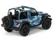Металлическая модель машины Kinsmart Jeep Wrangler Cabrio синий камуфляж KT5420WAB фото 3