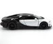 Іграшкова металева машинка Bugatti Chiron Super Sport 1:36 Kinsmart KT5423W чорно-біла KT5423WW фото 3