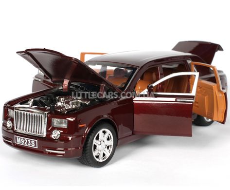 Іграшкова металева машинка Rolls Royce Phantom 1:29 темно-червоний 7687R фото