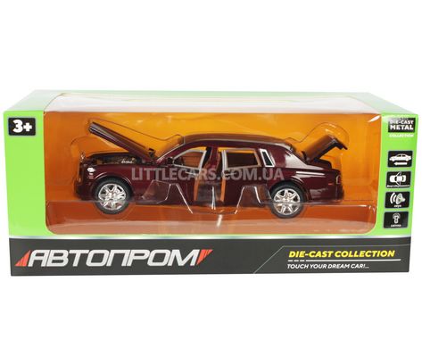 Іграшкова металева машинка Rolls Royce Phantom 1:29 темно-червоний 7687R фото