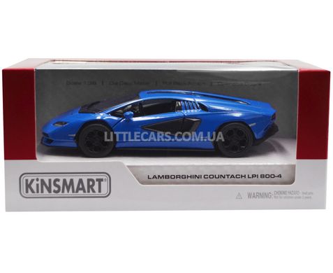 Игрушечная металлическая машинка Lamborghini Countach LPI 800-4 1:38 Kinsmart KT5437W синяя KT5437WB фото