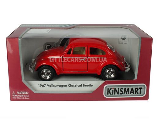 Металлическая модель машины Kinsmart Volkswagen Beetle Classical 1967 красный KT5057WR фото