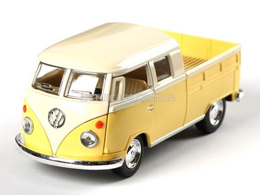 Металлическая модель машины Kinsmart Volkswagen Double Cab 1963 Pick-UP желтый KT5387WYY фото