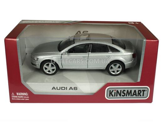 Іграшкова металева машинка Kinsmart Audi A6 сіра KT5303WG фото