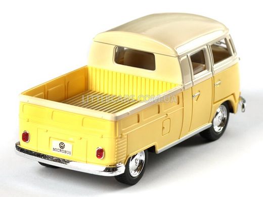 Іграшкова металева машинка Kinsmart Volkswagen Double Cab 1963 Pick-UP жовтий KT5387WYY фото