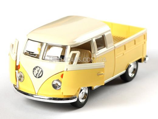 Іграшкова металева машинка Kinsmart Volkswagen Double Cab 1963 Pick-UP жовтий KT5387WYY фото