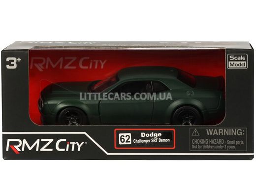 Іграшкова металева машинка RMZ City Dodge Challenger SRT Demon зелений матовий 554040MFGN фото
