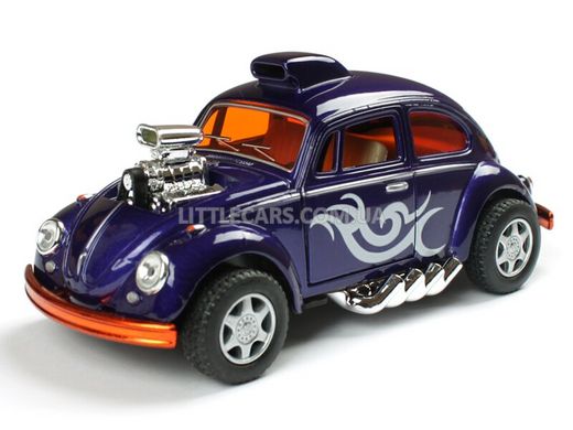 Іграшкова металева машинка Kinsmart Volkswagen Beetle Custom Dragracer фіолетовий KT5405WGF фото
