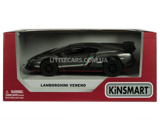 Моделька машины Kinsmart Lamborghini Veneno темно-серая KT5367WDG фото