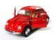 Іграшкова металева машинка Kinsmart Volkswagen Beetle Classical 1967 червоний KT5057WR фото 2