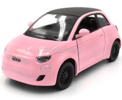 Игрушка металлическая машинка Fiat 500e 1:28 Kinsmart KT5440W розовый KT5440WYP фото