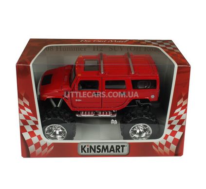 Іграшкова металева машинка Kinsmart Hummer H2 SUV OFF ROAD червоний KT5337WBR фото