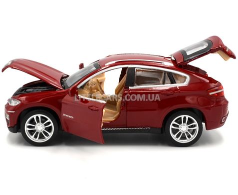 Іграшкова металева машинка BMW X6 Автопром 68311 1:32 червона 68311R фото