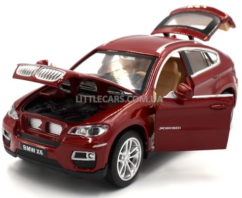 Іграшкова металева машинка BMW X6 Автопром 68311 1:32 червона 68311R фото
