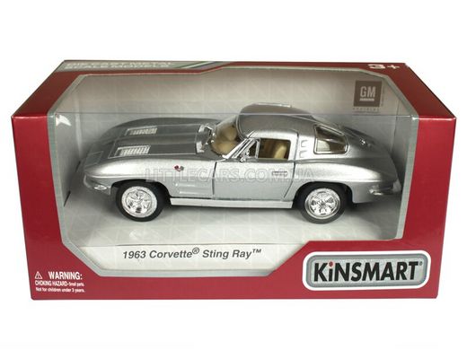 Іграшкова металева машинка Kinsmart Chevrolet Corvette Sting Ray сірий KT5358WG фото