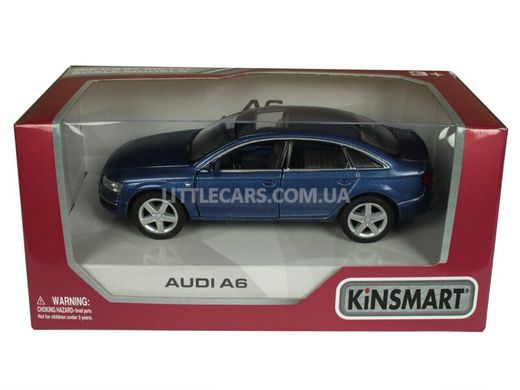 Іграшкова металева машинка Kinsmart Audi A6 синя KT5303WB фото