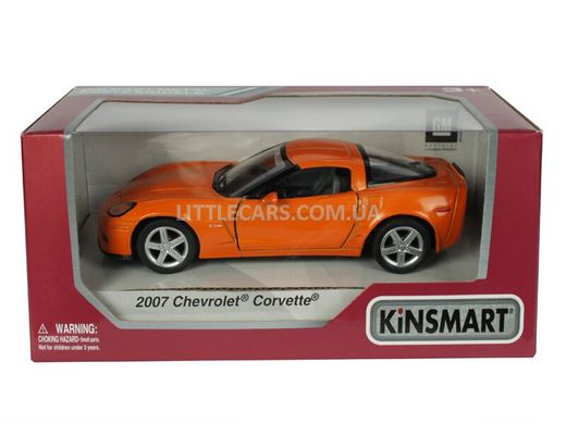 Іграшкова металева машинка Kinsmart Chevrolet Corvette 2007 помаранчевий KT5320WO фото