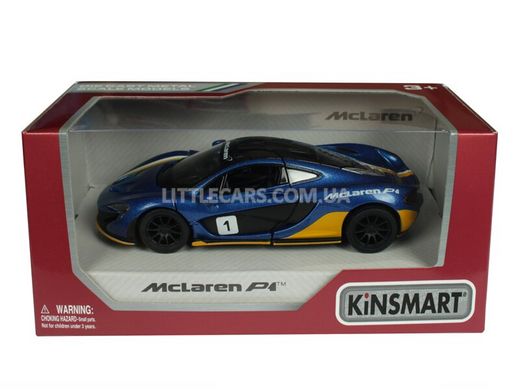 Іграшкова металева машинка Kinsmart McLaren P1 синій з наклейкою KT5393WFB фото
