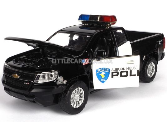 Іграшкова металева машинка Автопром Chevy Colorado ZR2 Police 1:31 чорний 68465PBL фото