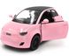 Іграшкова металева машинка Fiat 500e 1:28 Kinsmart KT5440W рожевий KT5440WYP фото 2