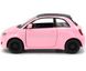 Игрушка металлическая машинка Fiat 500e 1:28 Kinsmart KT5440W розовый KT5440WYP фото 3