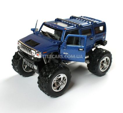 Іграшкова металева машинка Kinsmart Hummer H2 SUV OFF ROAD синій KT5337WBB фото